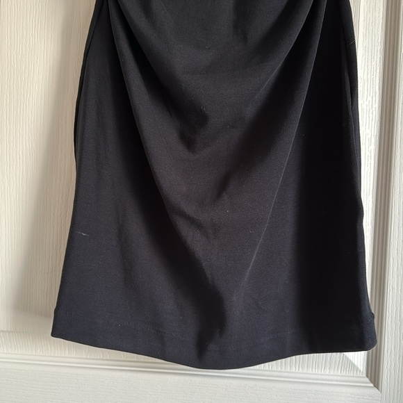 NWT Zara Black Fitted Dress with Ruching - Picture 3 of 6